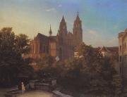 Hermann Gemmel View of the Cathedral of Magdeburg oil painting on canvas